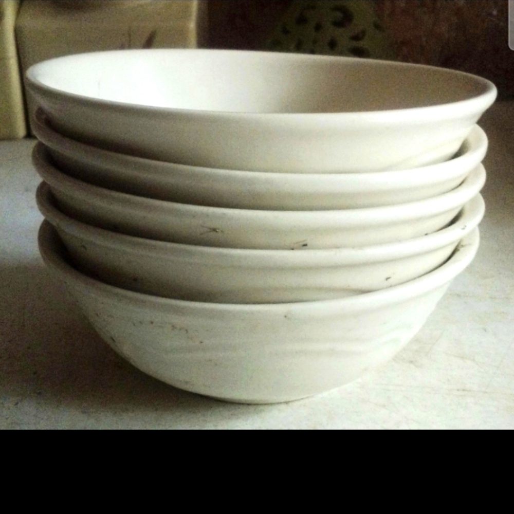Pfaltzgraff Gazebo White 6 Inch Soup/Cereal Bowl Set Of 5 - Picture 3 of 4